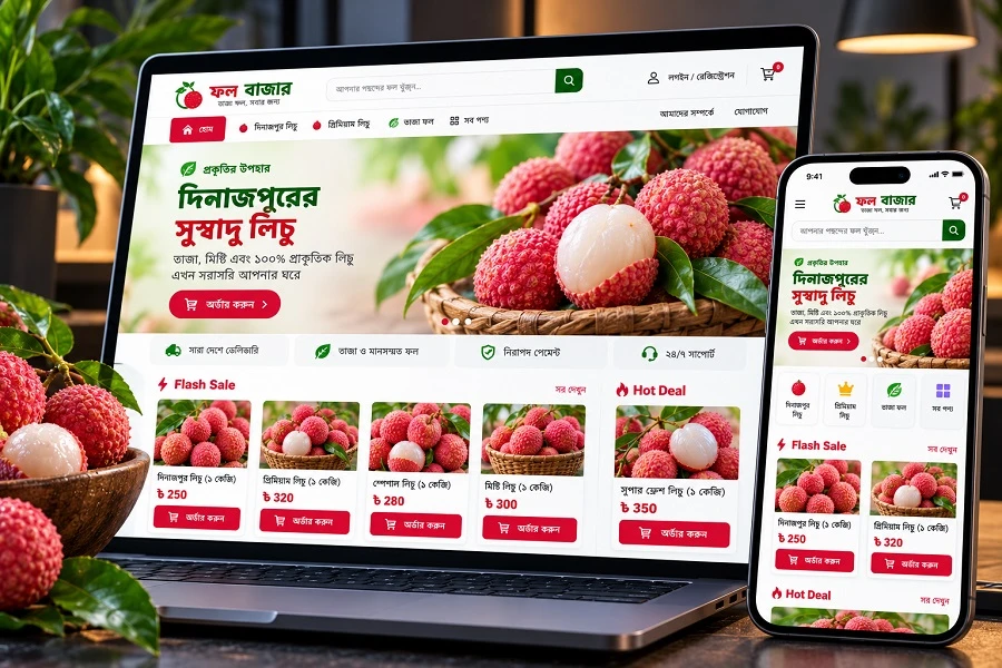 🍒 ফল বাজার – আধুনিক ফল বিক্রির ই-কমার্স ওয়েবসাইট