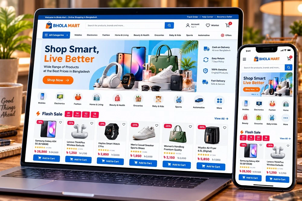 🛒 Bhola Mart – Modern Ecommerce Website